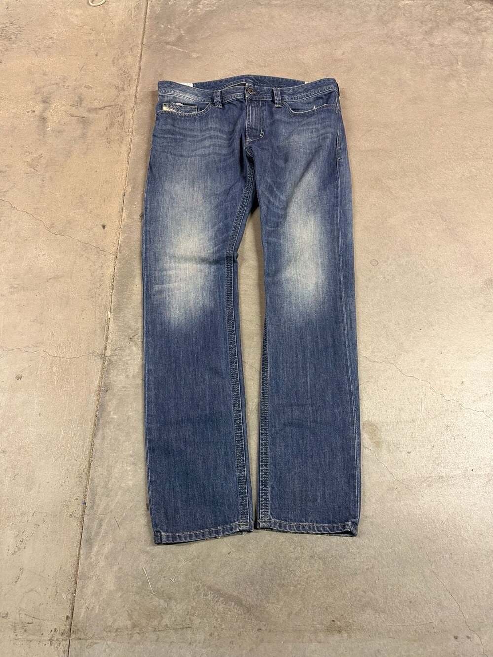 Diesel Thavar Jeans Size 34 Blue Denim Slim